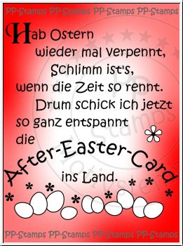 After Easter Card, Spruch