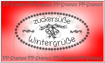 Zuckersüße Wintergrüße, Label oval