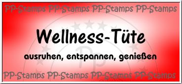 Wellness-Tüte, Text passend zur Badewanne