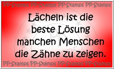 Spruch: Lächeln ist die beste Lösung....