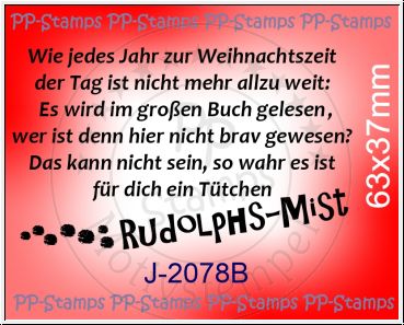 Rudolphs-Mist, Spruch