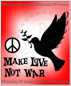 Make love not war - mit Taube