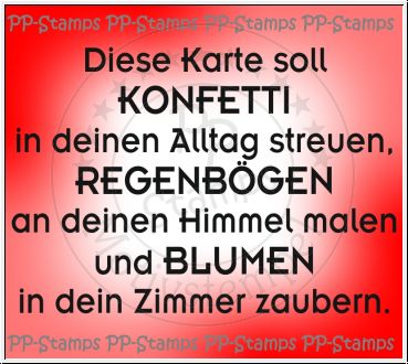 Diese Karte soll...., Spruchstempel