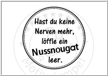 Nussnougat Spruch, Label