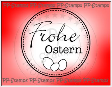 frohe Ostern - Label, rund