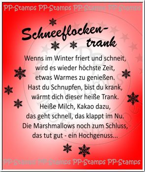 Schneeflockentrank, Spruch