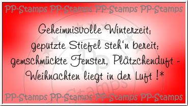 Geheimnisvolle Winterzeit..., Spruch