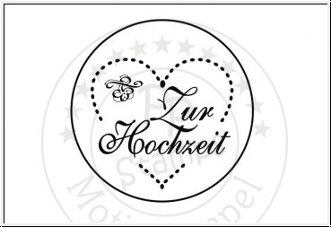 Motivstempel Label zur Hochzeit